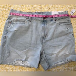 New W Tags  Old Navy Hi Rise Slouchy Straight Jean Shorts Sz 14